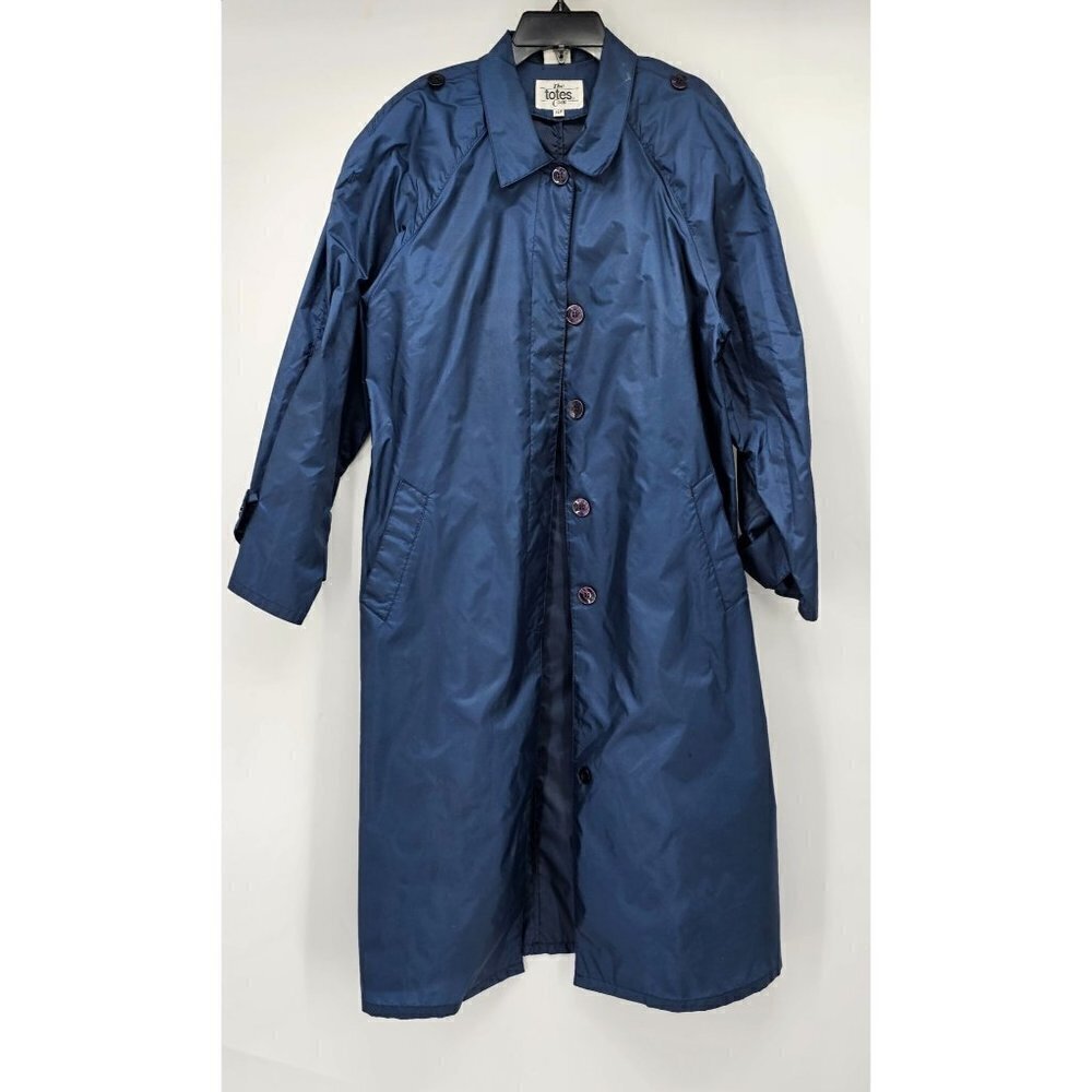 Navy Blue Vintage Totes Windbreaker Coat - Classic Outerwear Choice.